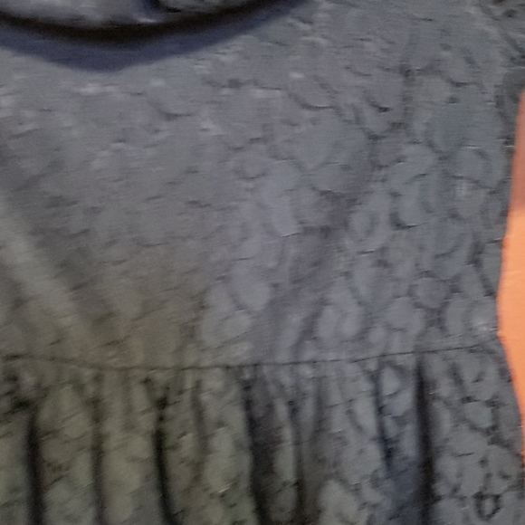 H & M Long Sleeve Navy Blue Lace Dress Size 4-6 Y - Picture 12 of 13